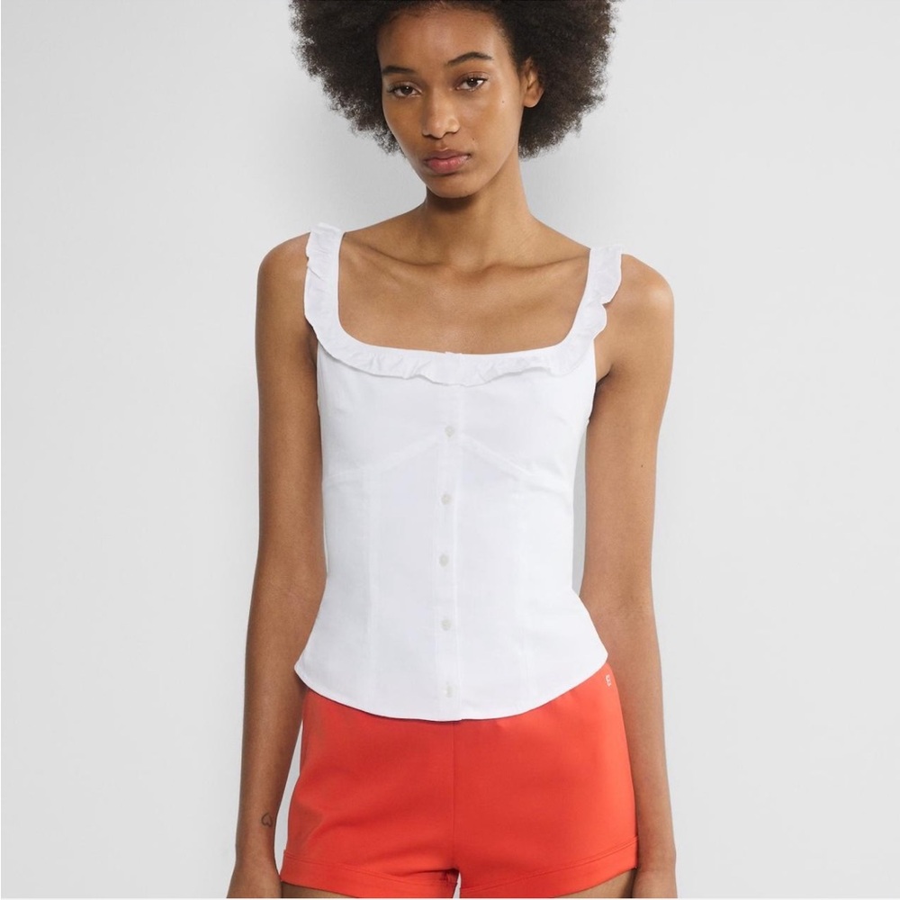Aritzia Sunday Best Glenda Cotton Poplin Top